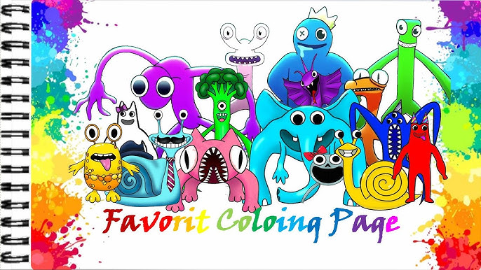 Garten of banban rainbow friends new coloring page