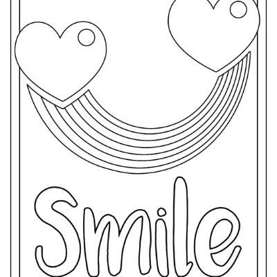 Printable rainbow coloring page