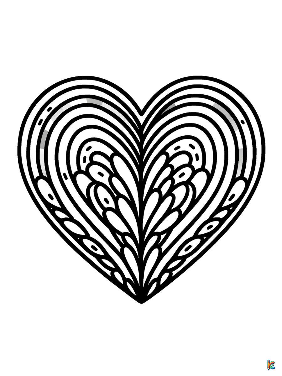 Heart coloring pages â