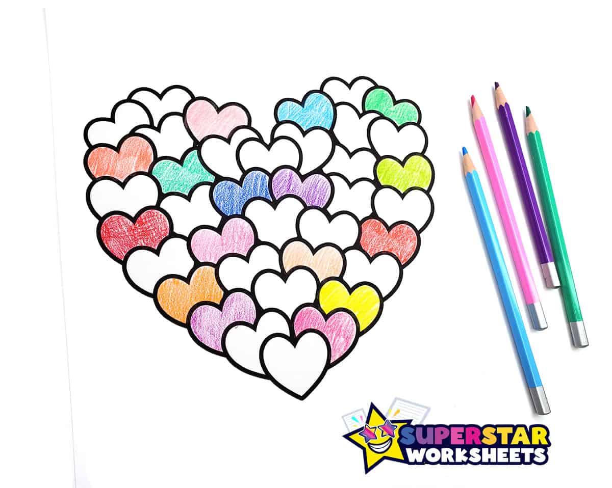 Heart coloring pages