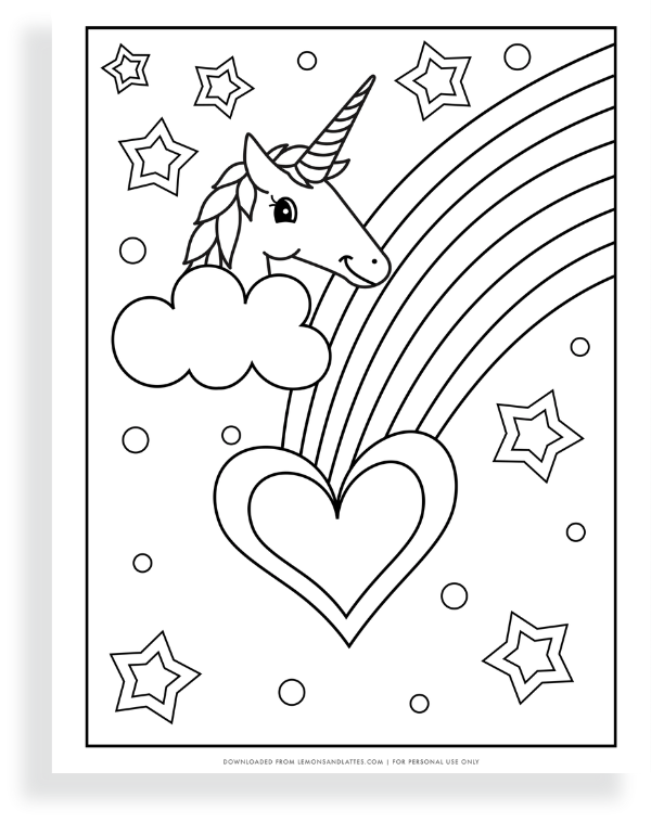 Rainbow coloring pages kids will love