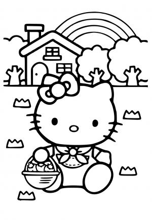 Free printable hello kitty coloring pages for adults and kids