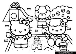 Hello kitty coloring pages