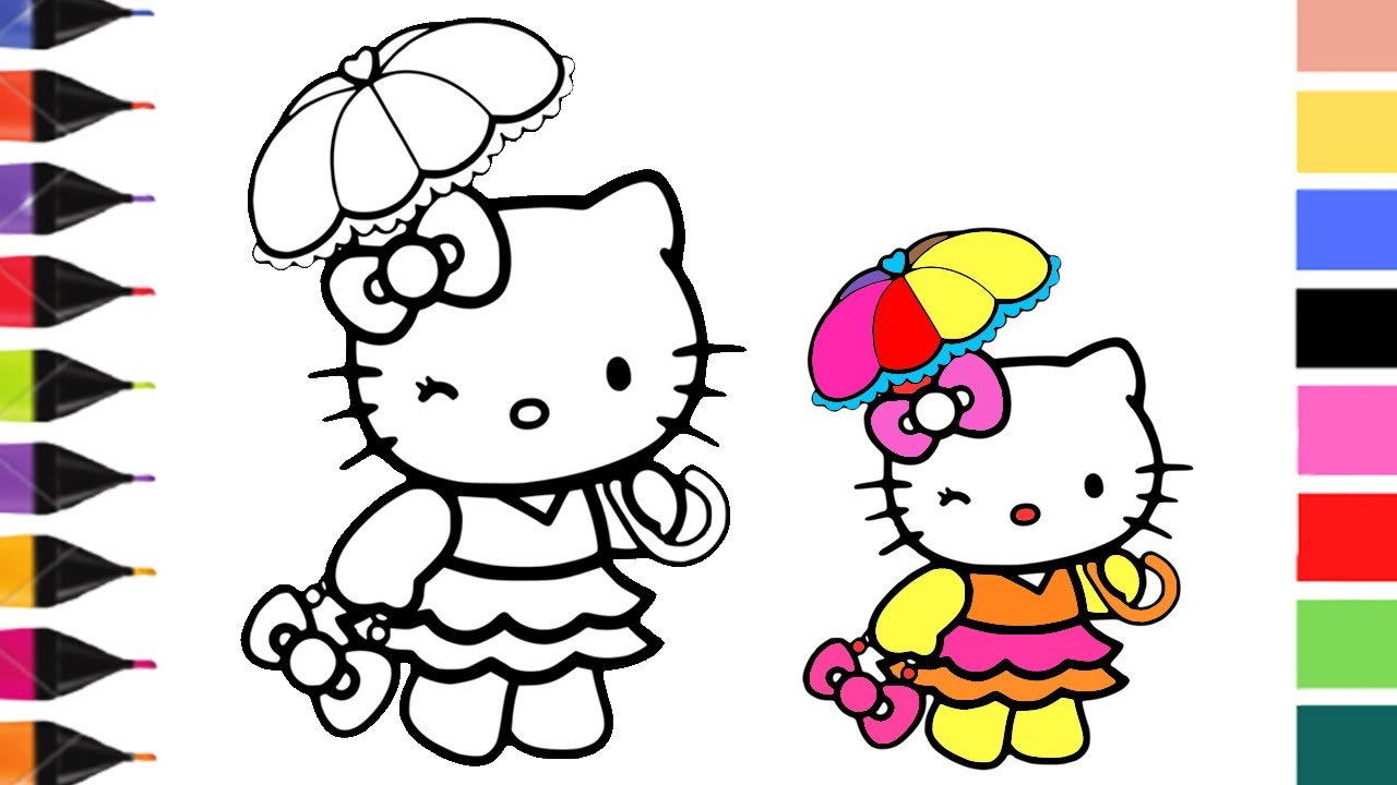 Hello kitty coloring pages hello kitty drawing and colouring coloring pages