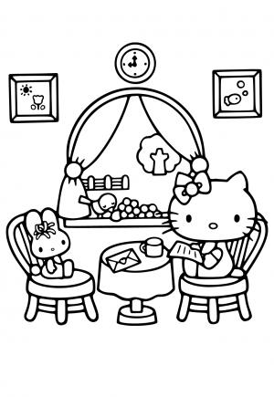 Free printable hello kitty coloring pages for adults and kids