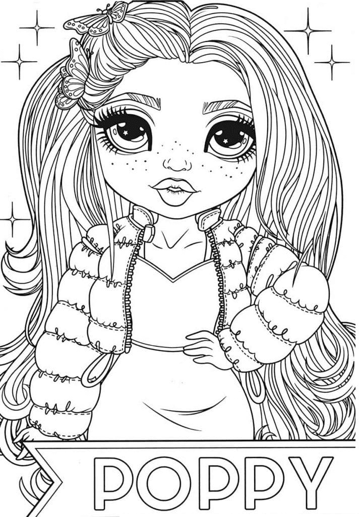 Rainbow high coloring pages printable for free download