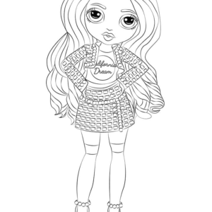 Rainbow high coloring pages printable for free download