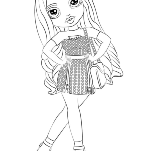 Rainbow high coloring pages printable for free download