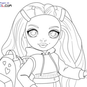 Rainbow high junior coloring pages printable for free download