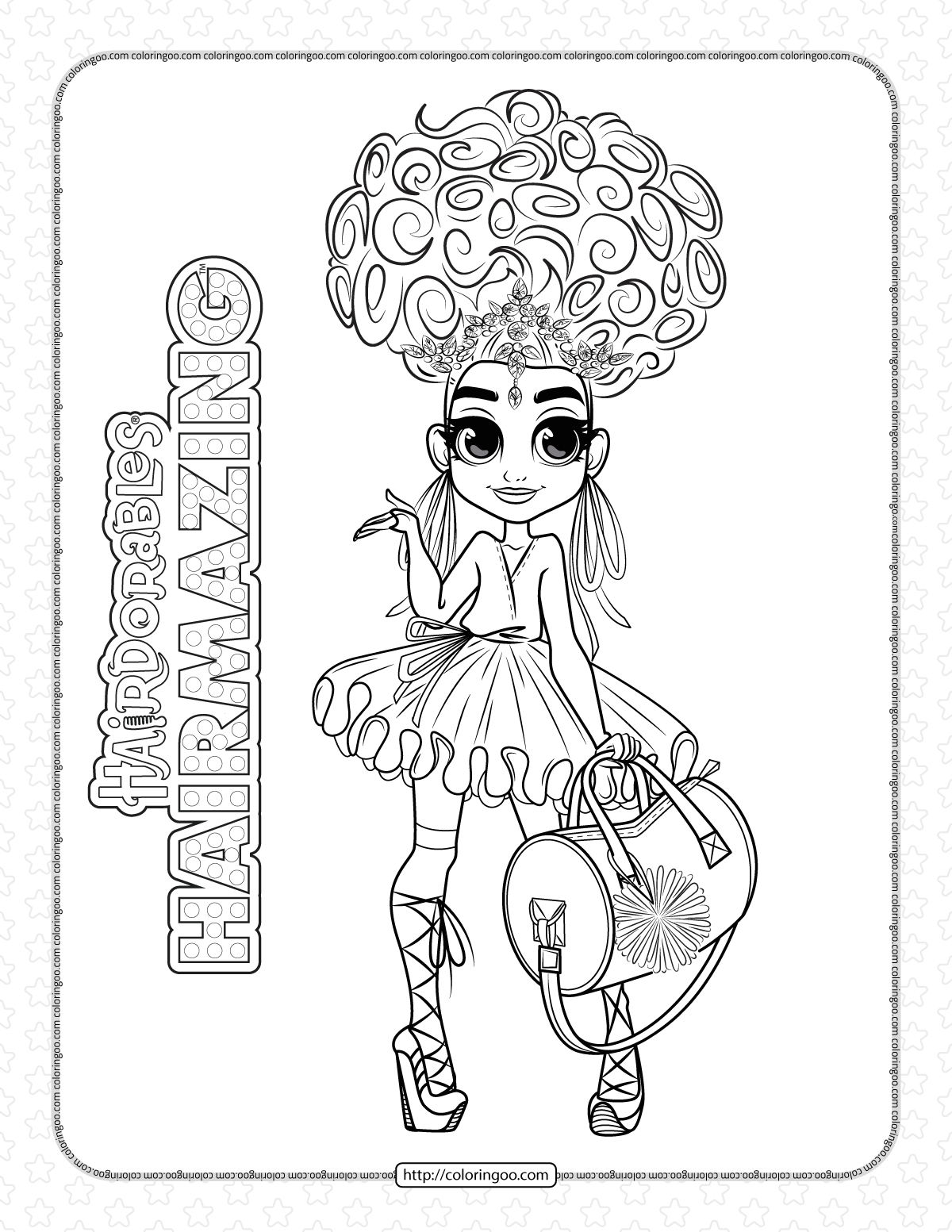 Hairdorables hairmazing bella coloring pages