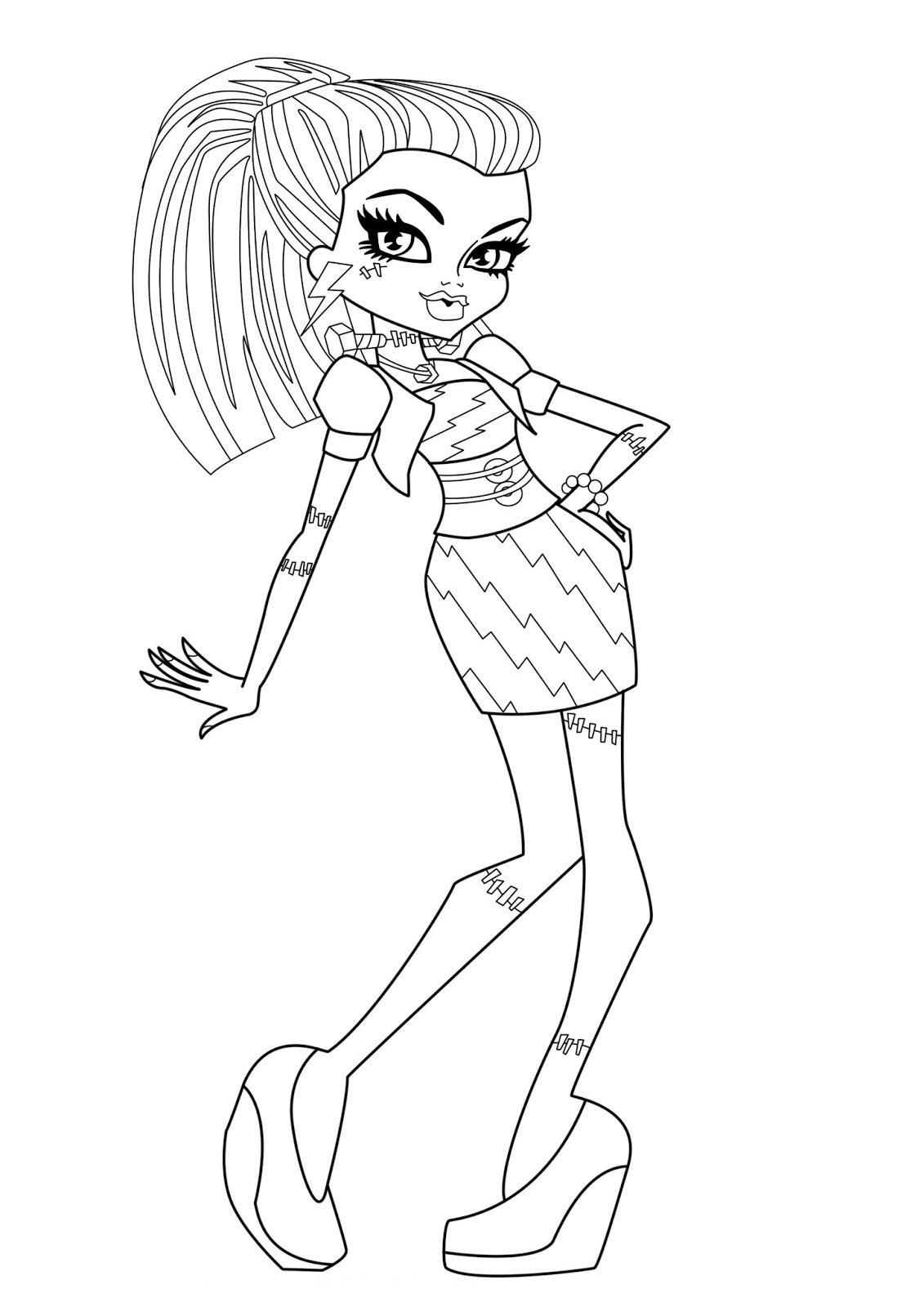 Free printable monster high coloring pages for kids