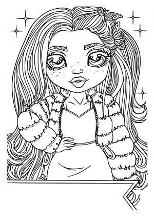 Free printable rainbow high coloring pages for adults and kids