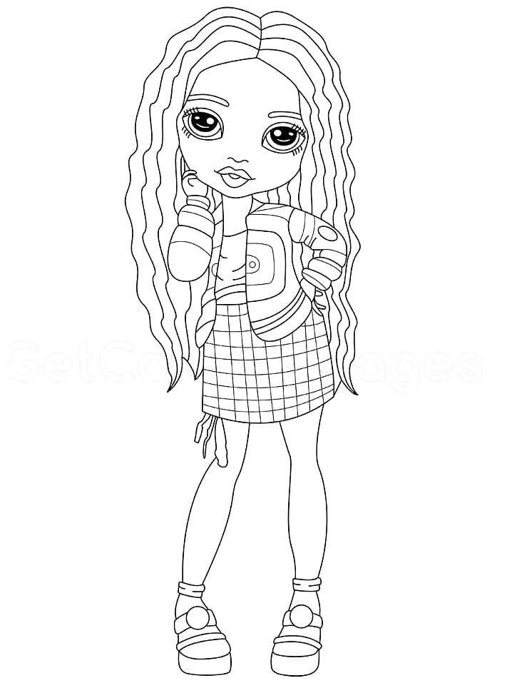 Rainbow high coloring pages printable for free download