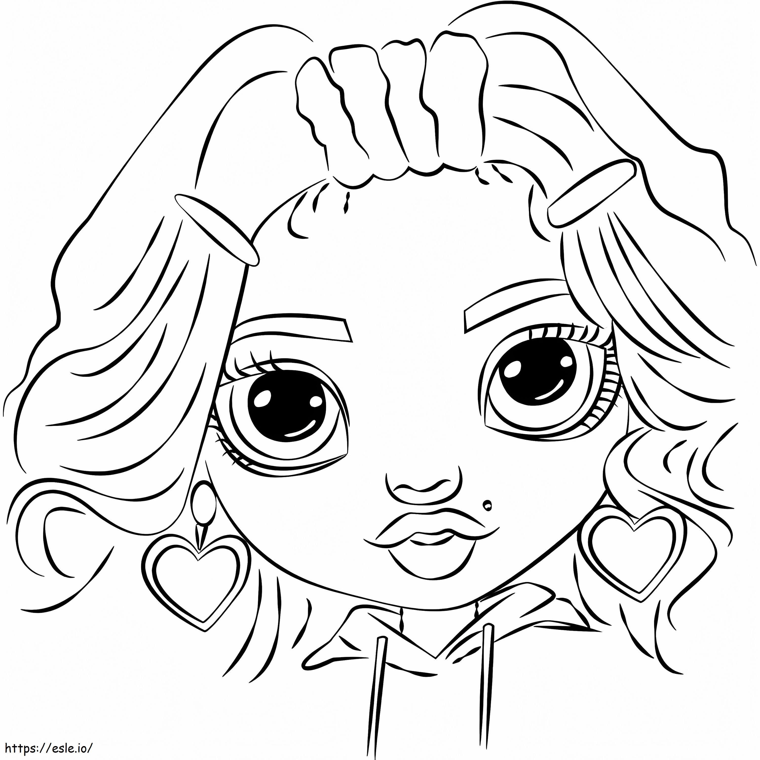 Rainbow high doll coloring page