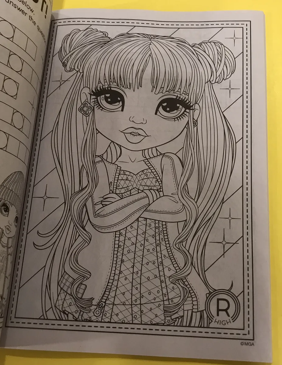 New mga entertainment rainbow high doll kids coloring activity book