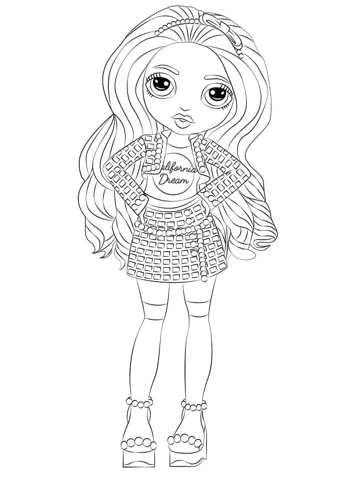 Rainbow high coloring pages