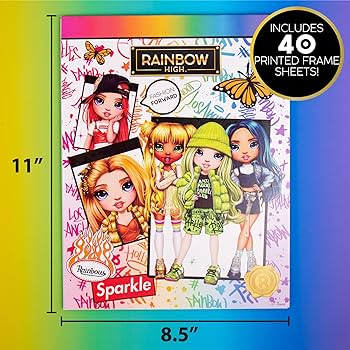 Rainbow high super sketch create piece art activity set doll coloring pages stickers crayons markers gel pens by horizon group umulti buy online at best price in k