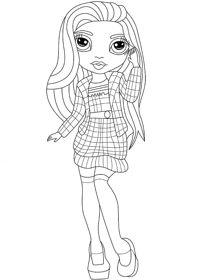 Rainbow high coloring pages