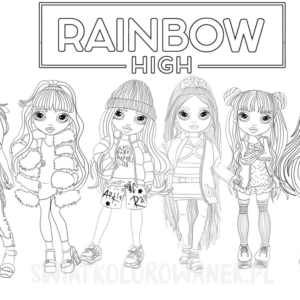 Rainbow high coloring pages printable for free download