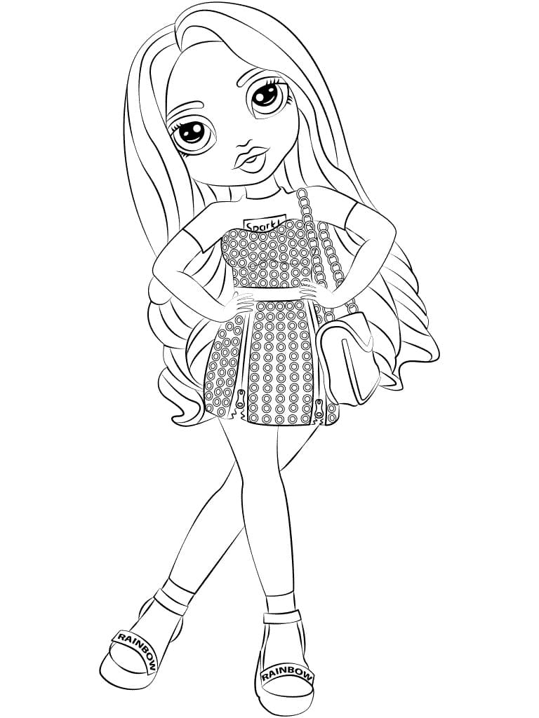 Rainbow high coloring pages printable for free download