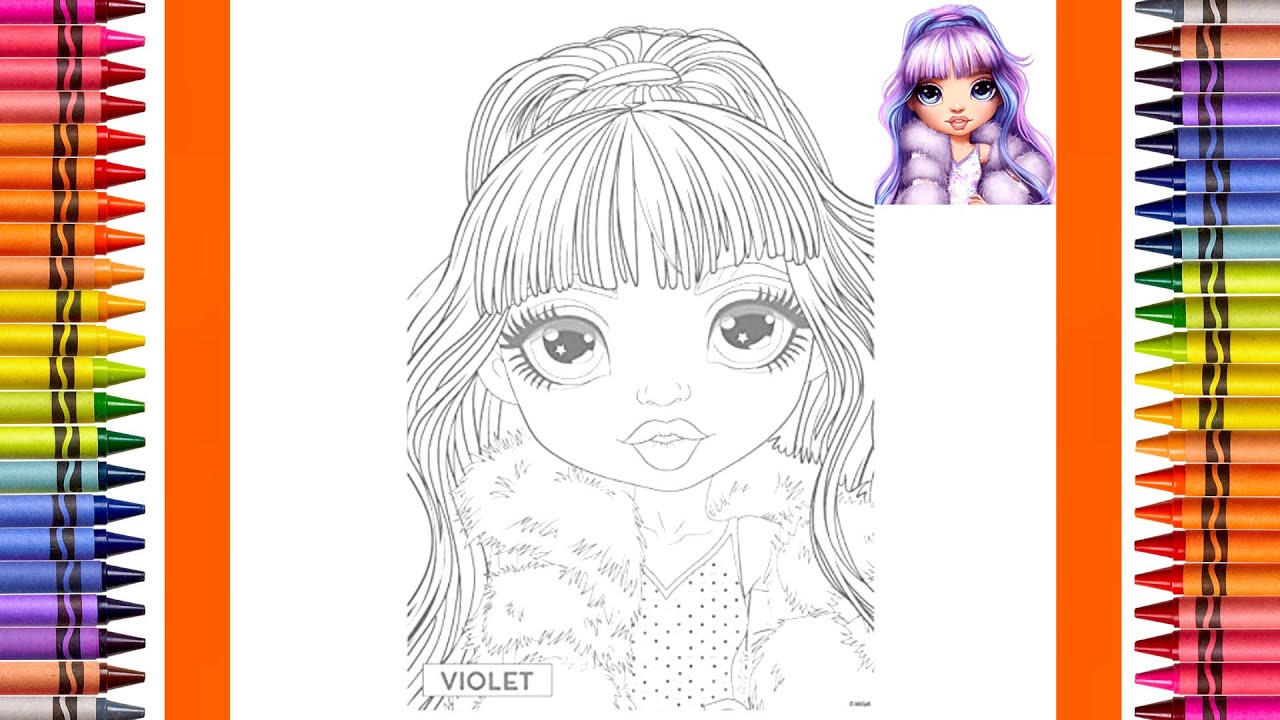 The coloring couple presents coloring violet rainbow high how to color