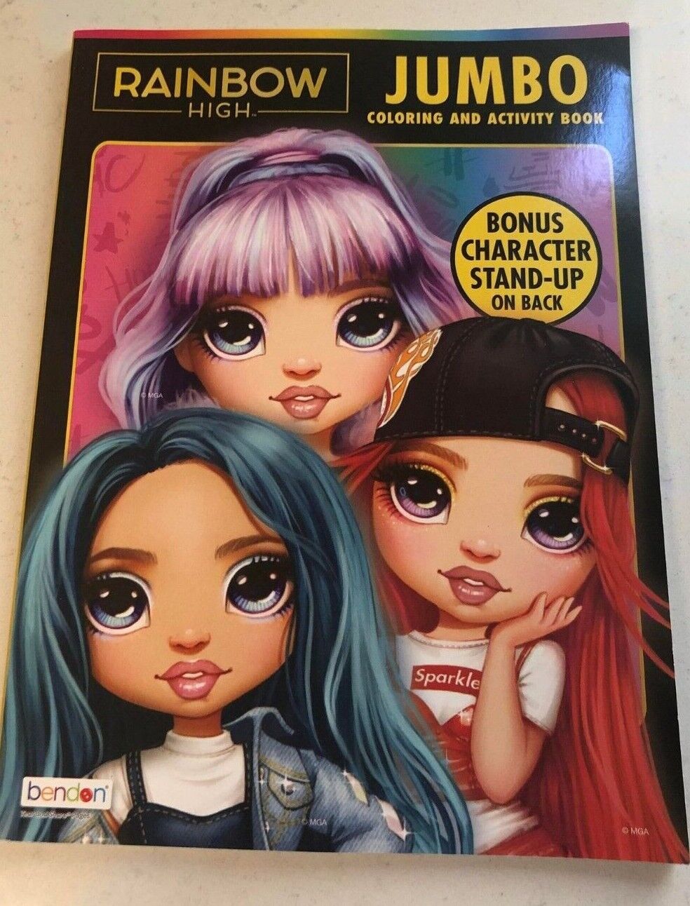 Rainbow high coloring activity book new characters stand up on bk