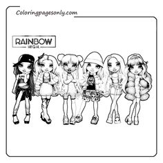 Rainbow high coloring pages ideas coloring pages love rainbow rainbow