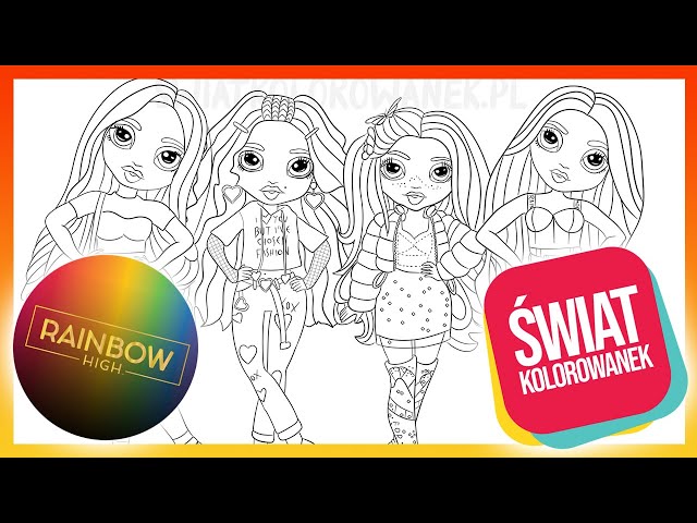 Rainbow high kolorowanki coloring page rainbow high