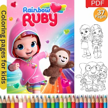 Rainbow ruby coloring pages amazing coloring pages for kids tpt