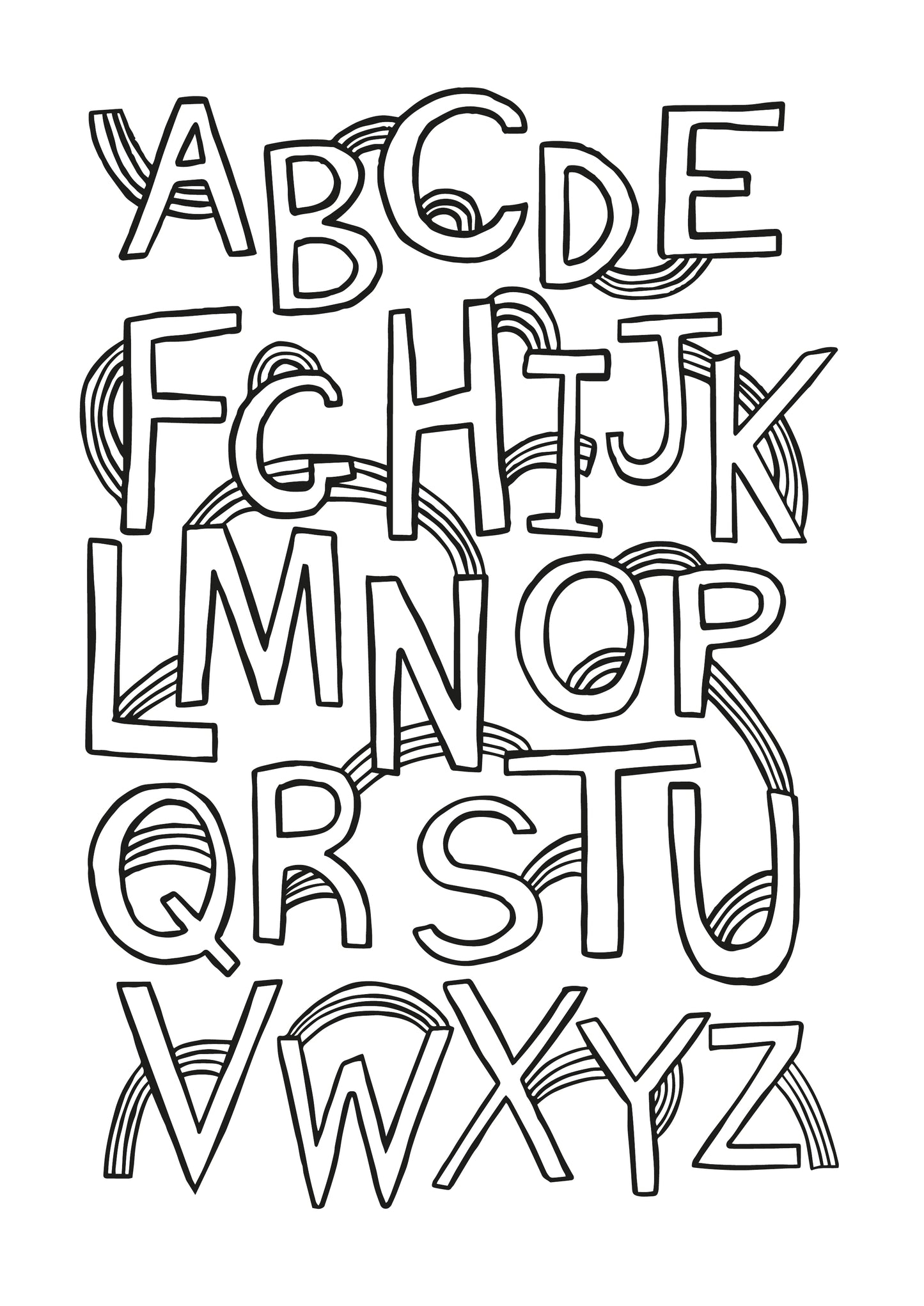 Rainbow alphabet louring printable â kid of the village