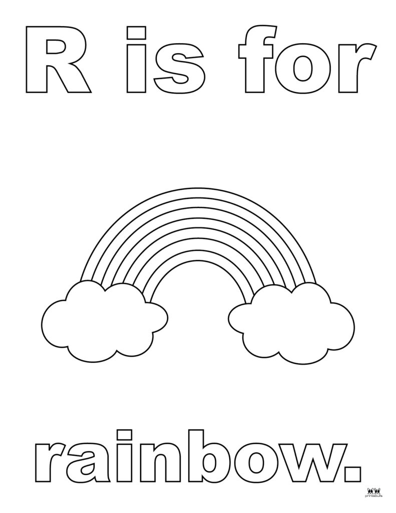 Letter r coloring pages