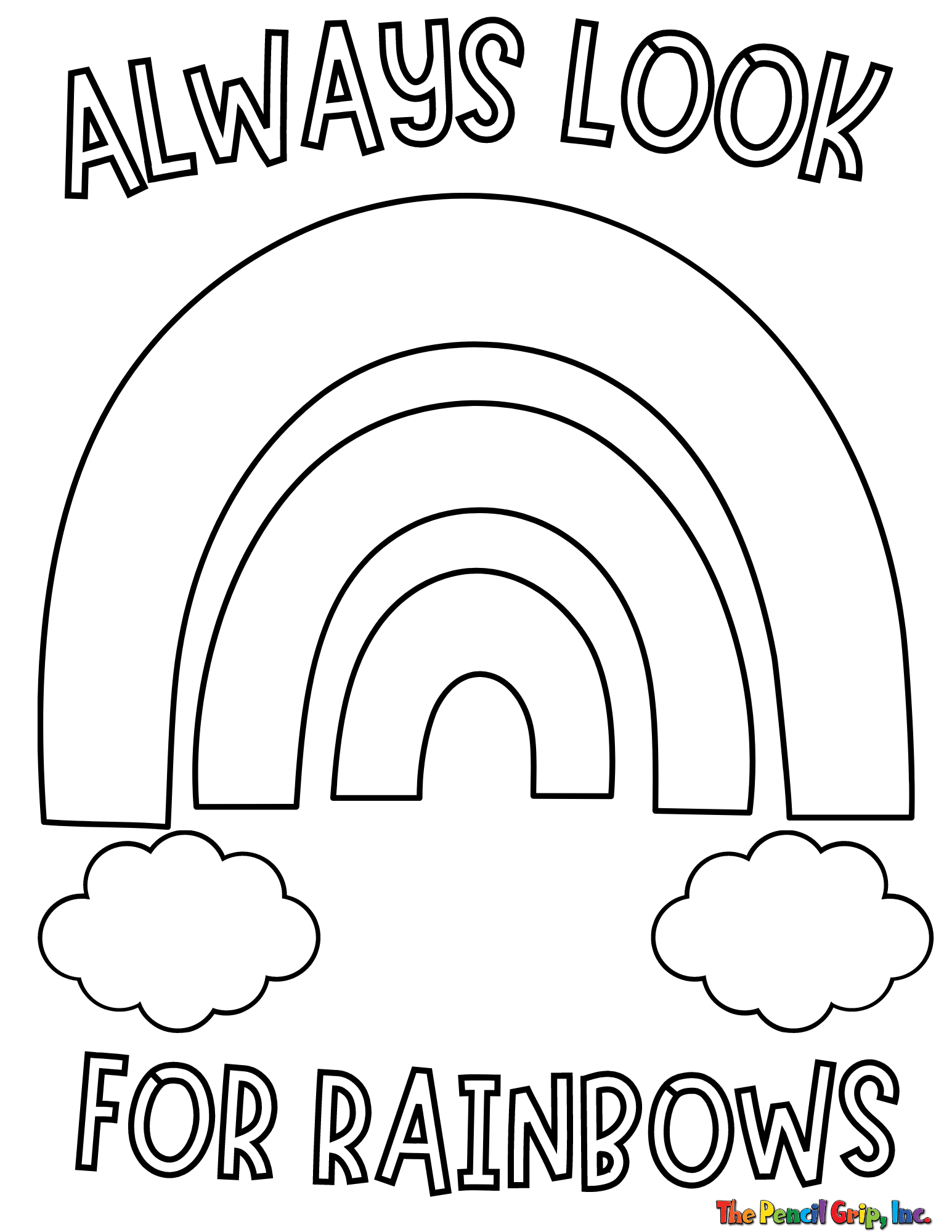 Free download rainbow coloring pages â the pencil grip inc