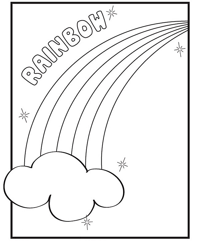 Free printable rainbow coloring pages for kids