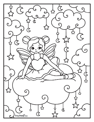 Fairy coloring pages