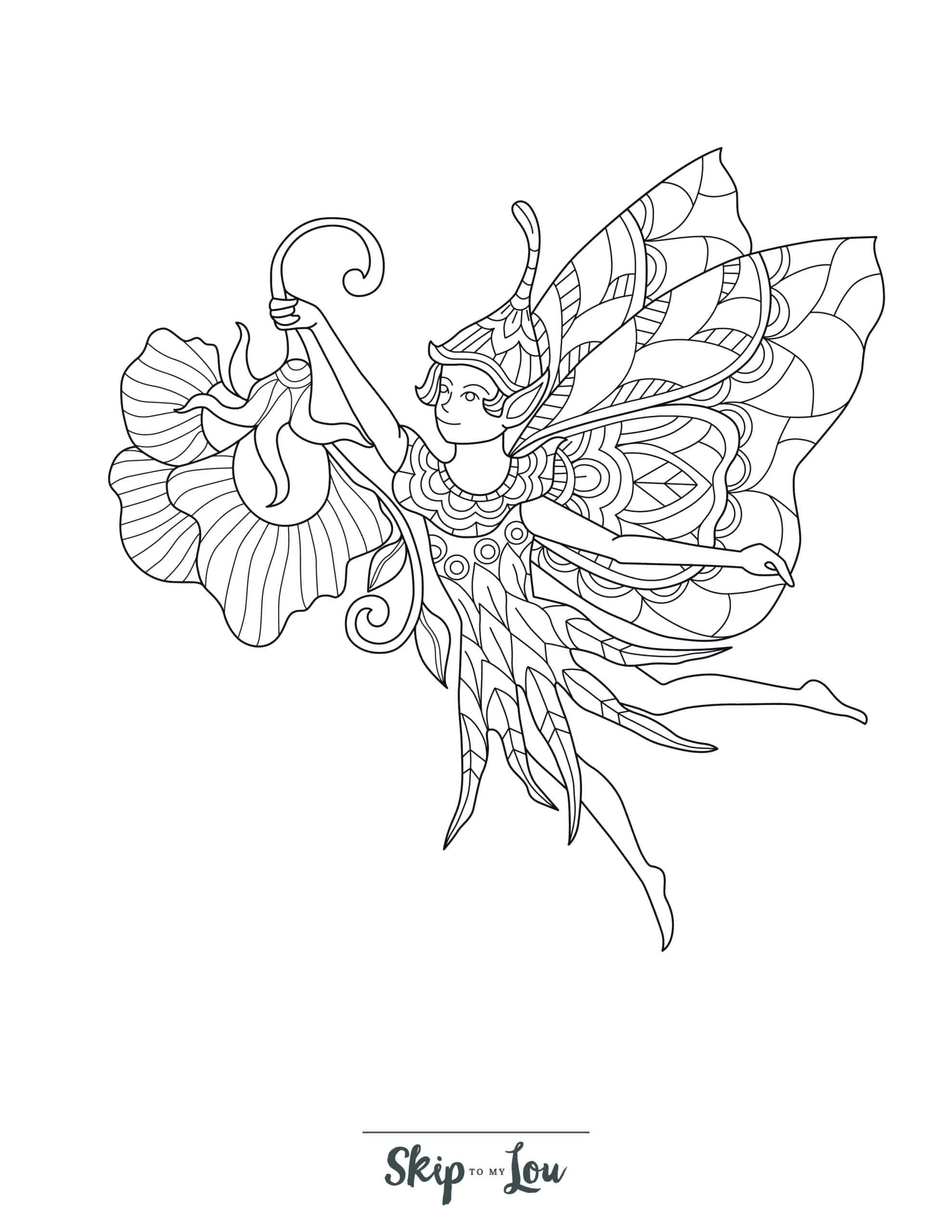 Fairy coloring pages