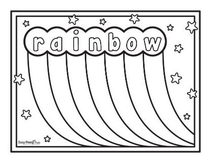 Rainbow coloring pages â printable coloring pages