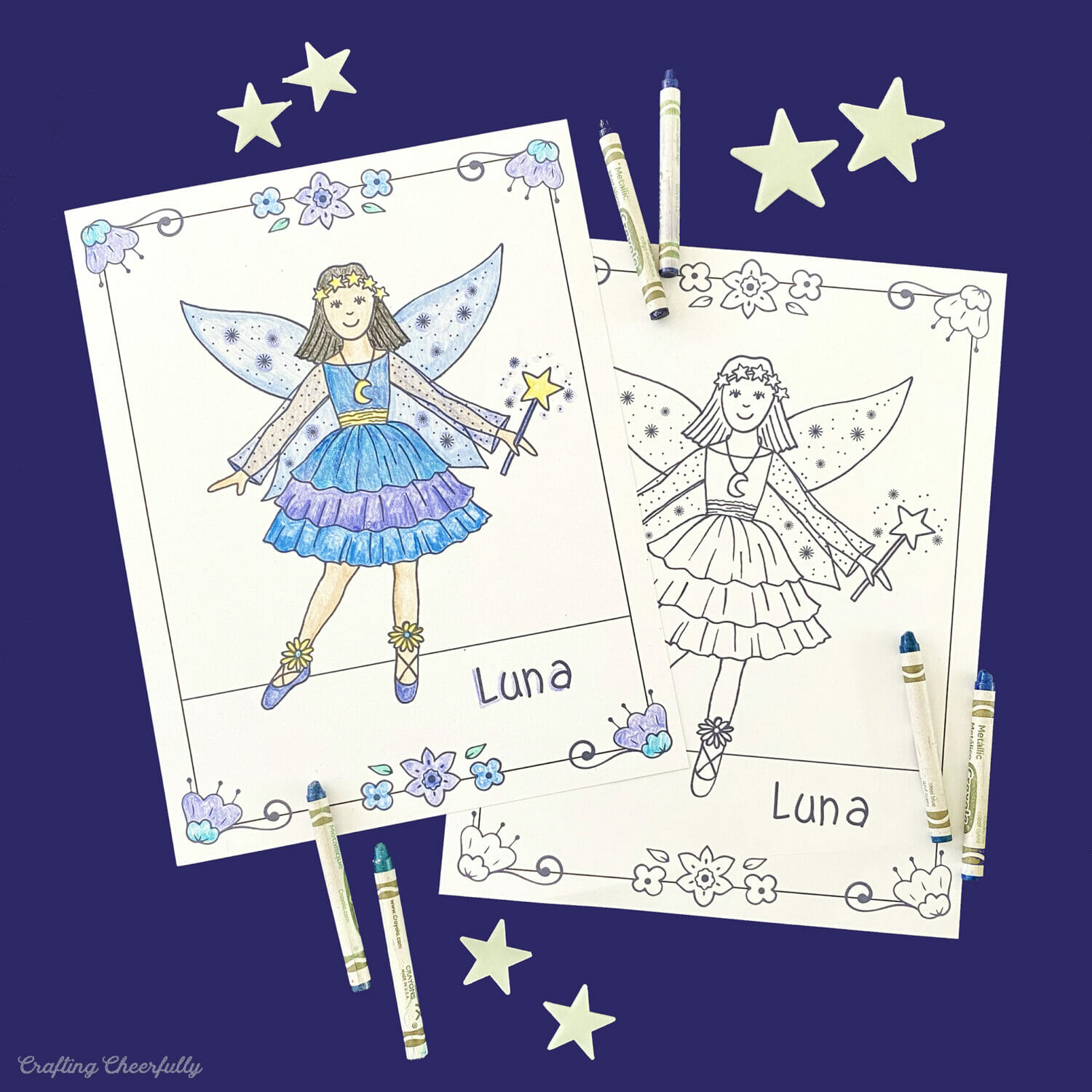 Printable fairy coloring pages