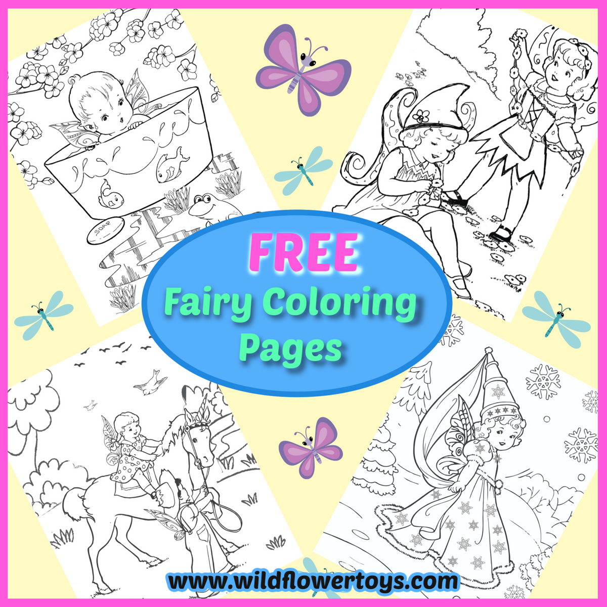 Free printable fairy coloring pages â wildflower toys â