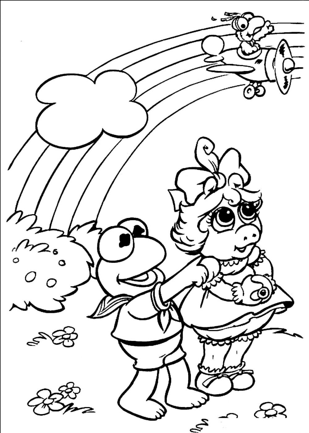 Free printable rainbow coloring pages for kids