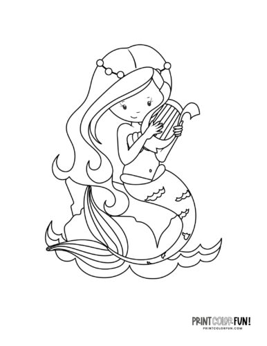 Mermaid coloring pages mermaid clipart images free fantasy printables