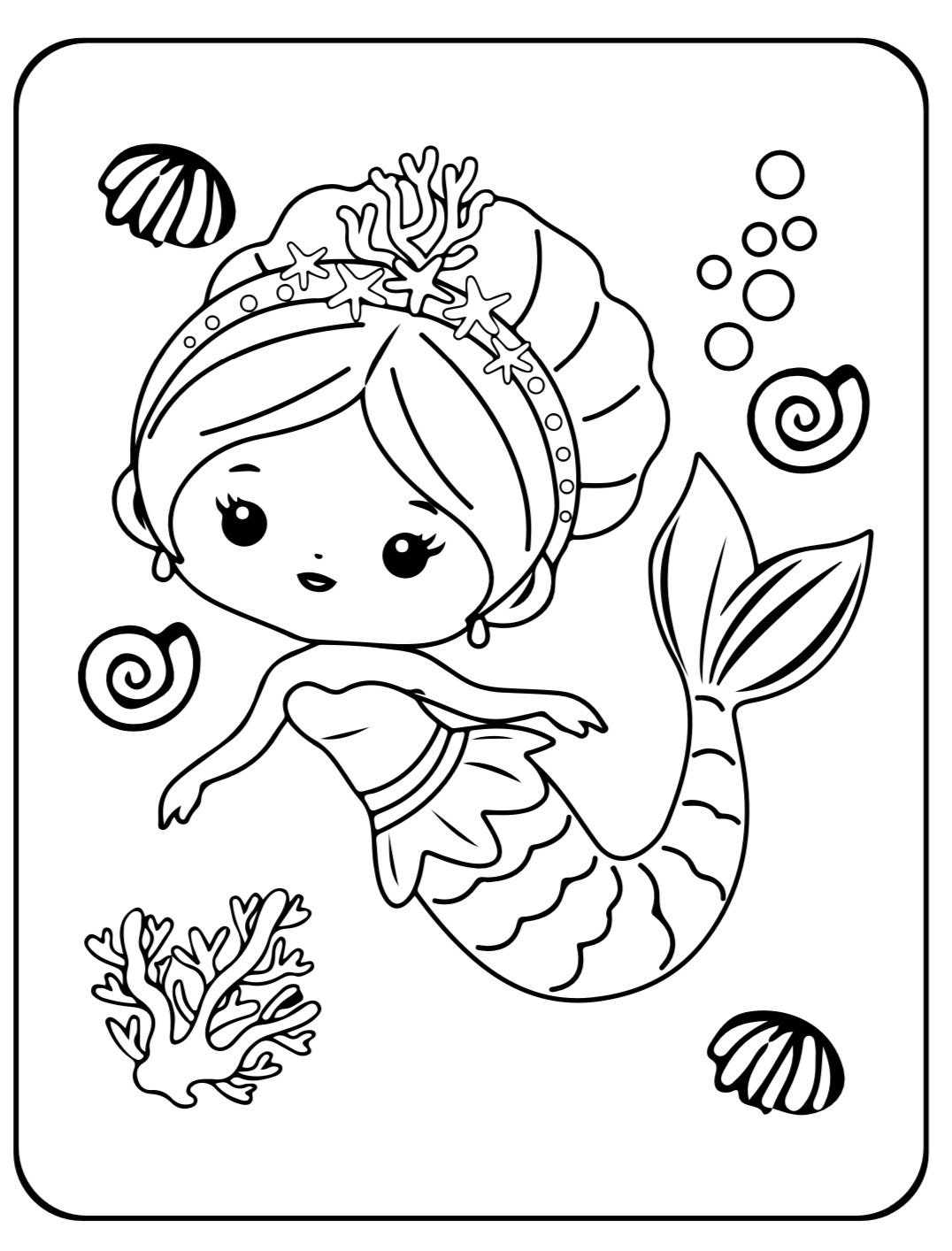 Mermaid coloring pages