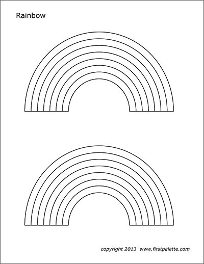 Rainbow free printable templates coloring pages