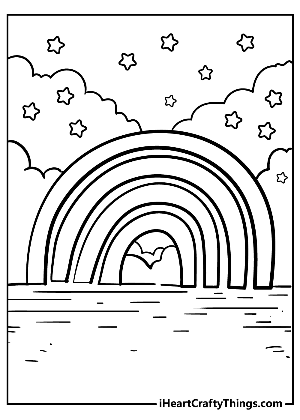 Rainbow coloring pages free printables