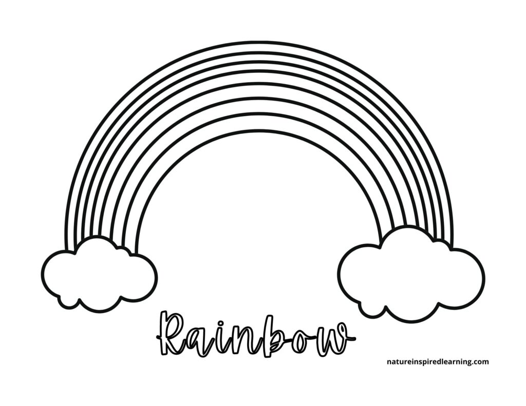 Rainbow coloring pages free printables