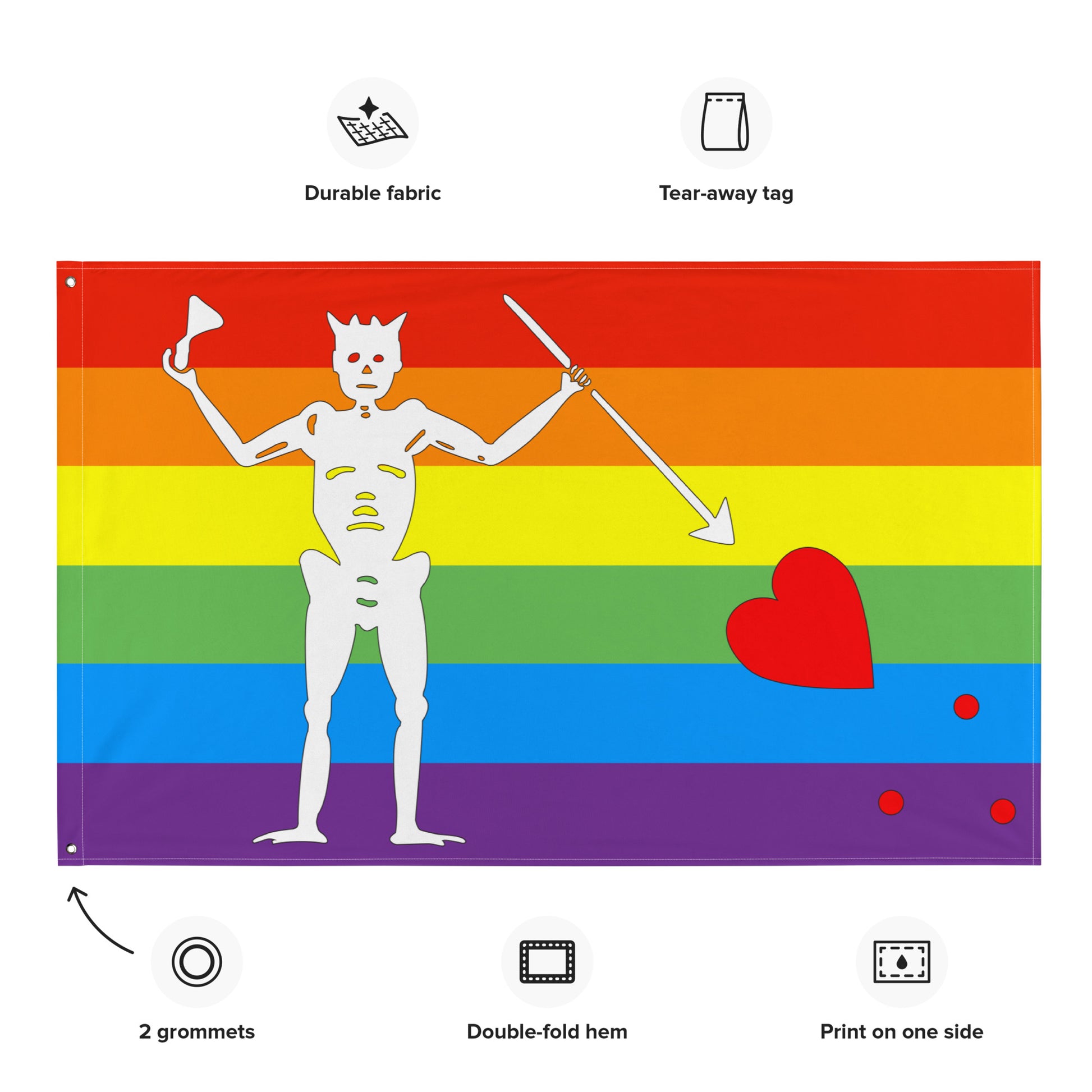 Rainbow blackbeard pirate flag â gay nerd goods
