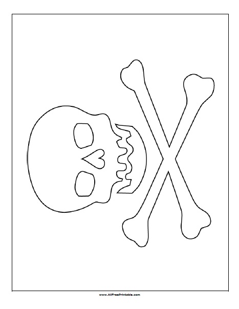 Pirate flag coloring page â free printable