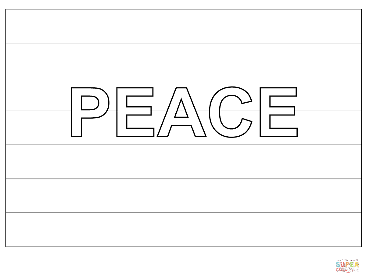 Rainbow peace flag coloring page free printable coloring pages