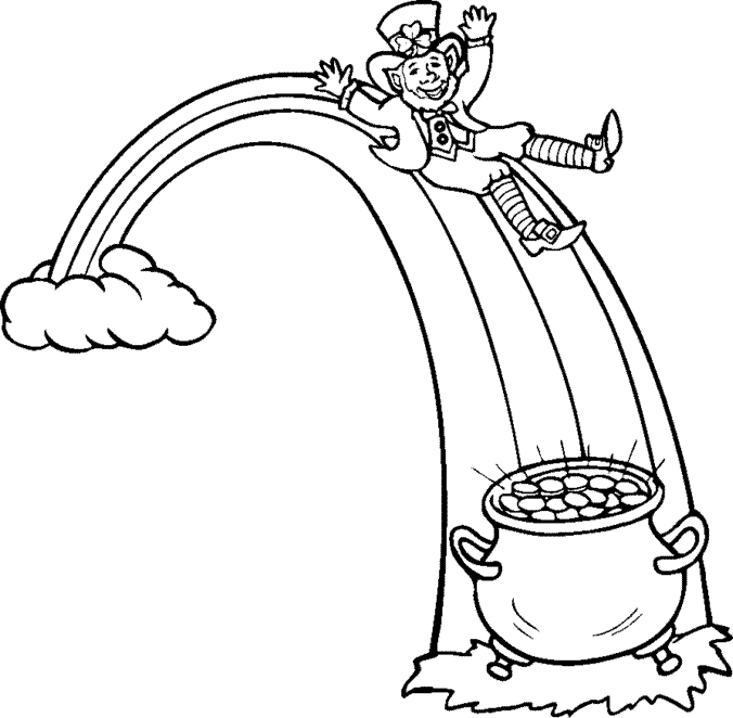 Pot of gold coloring pages