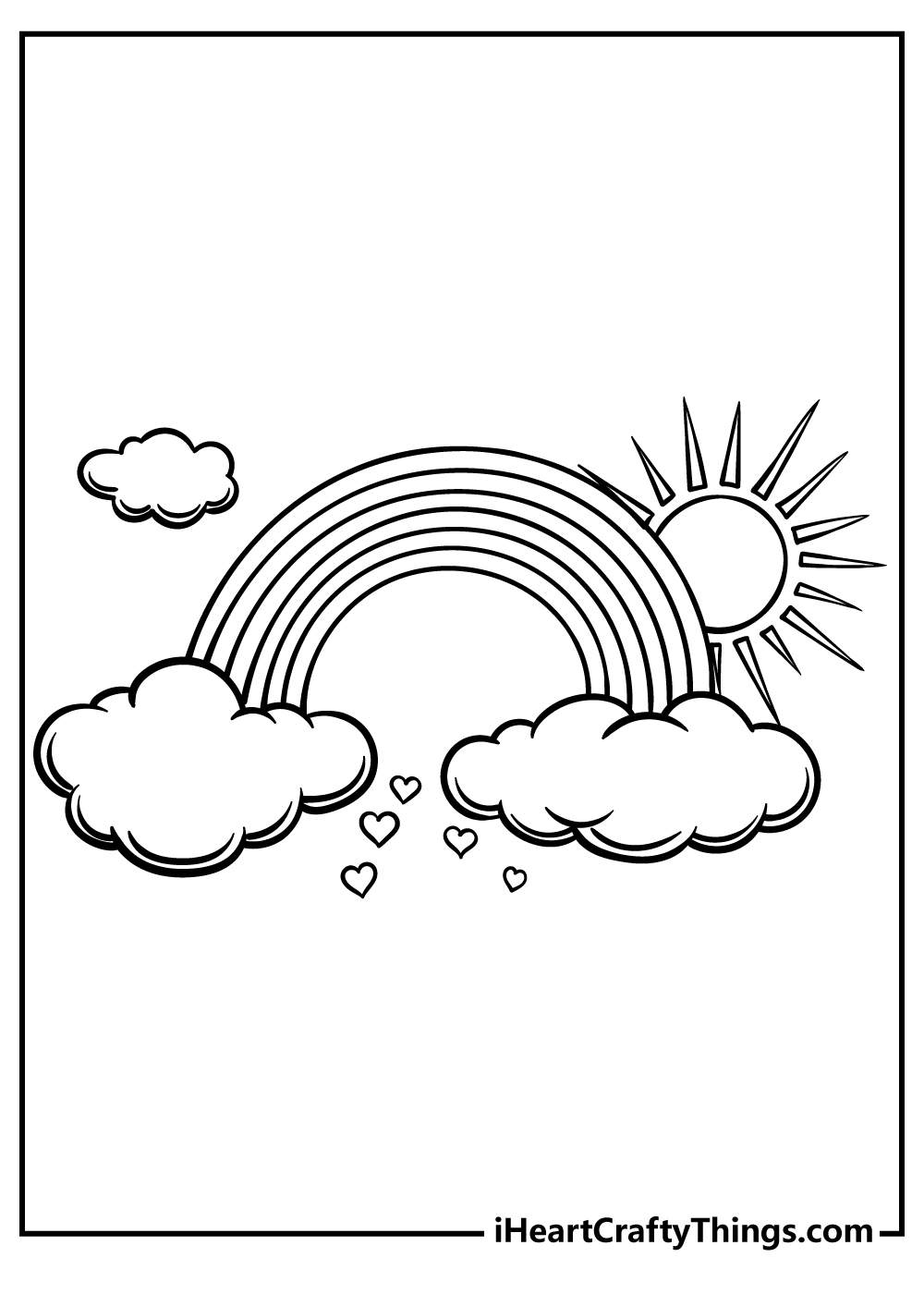 Rainbow coloring pages free printables