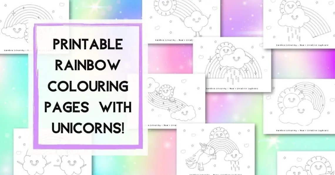 Printable rainbow coloring pages for kids